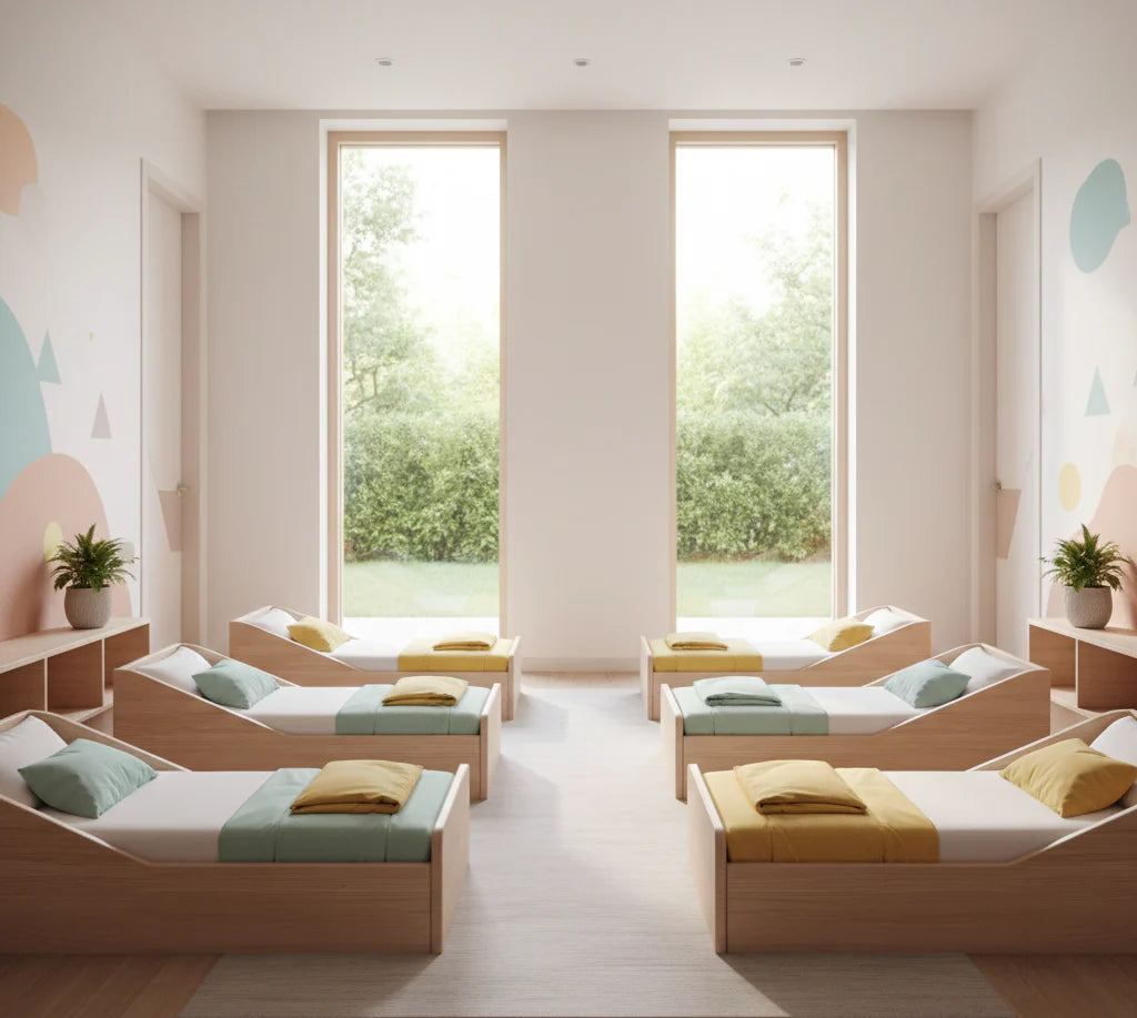 Camas infantiles certificadas para guarderías con diseño ergonómico y materiales de alta seguridad 2026