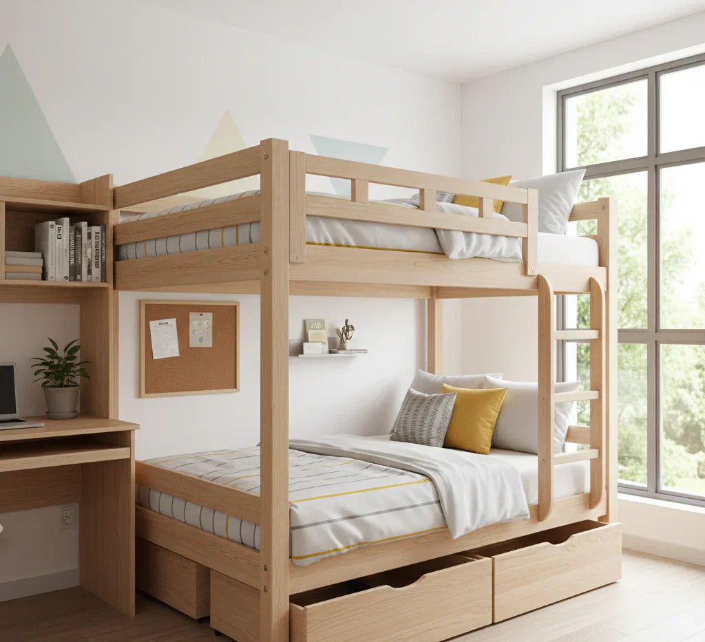 Camas individuales para residencias estudiantiles 2026: mobiliario duradero y rentable para proyectos de vivienda joven.