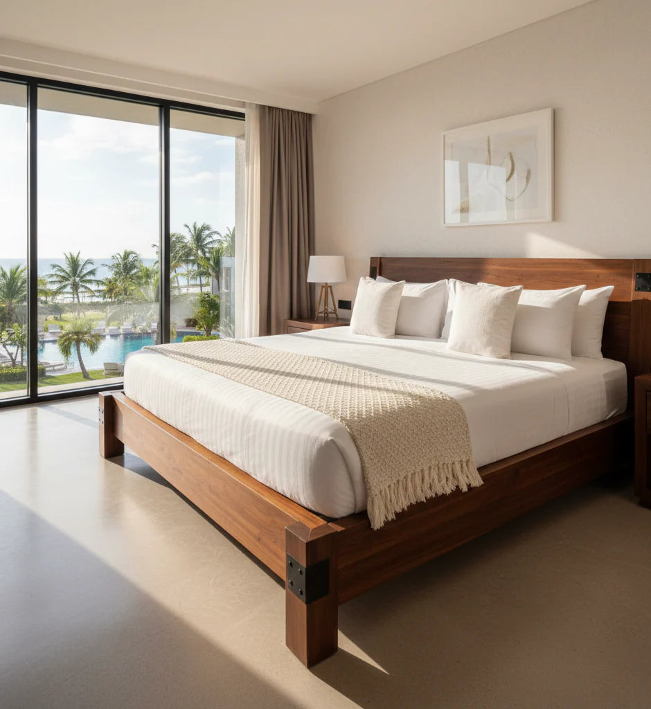 Comparativa de camas reforzadas para hoteles todo incluido con base de acero y colchón de alta resistencia